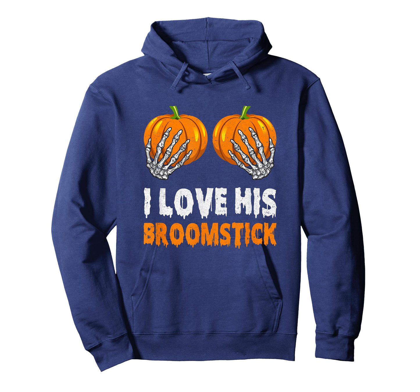 I Love His Broomstick I Love Her Pumpkins Halloween Couples T-Shirt