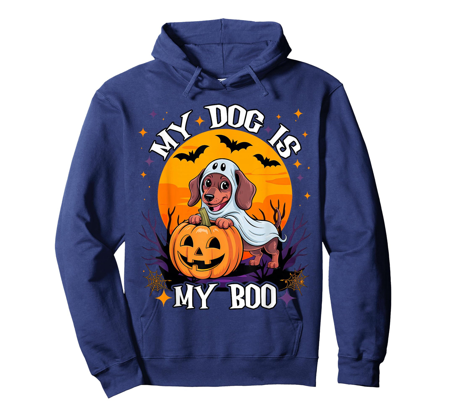 Dog Halloween Ghost Dachshund Pumpkin My Dog is My Boo T-Shirt