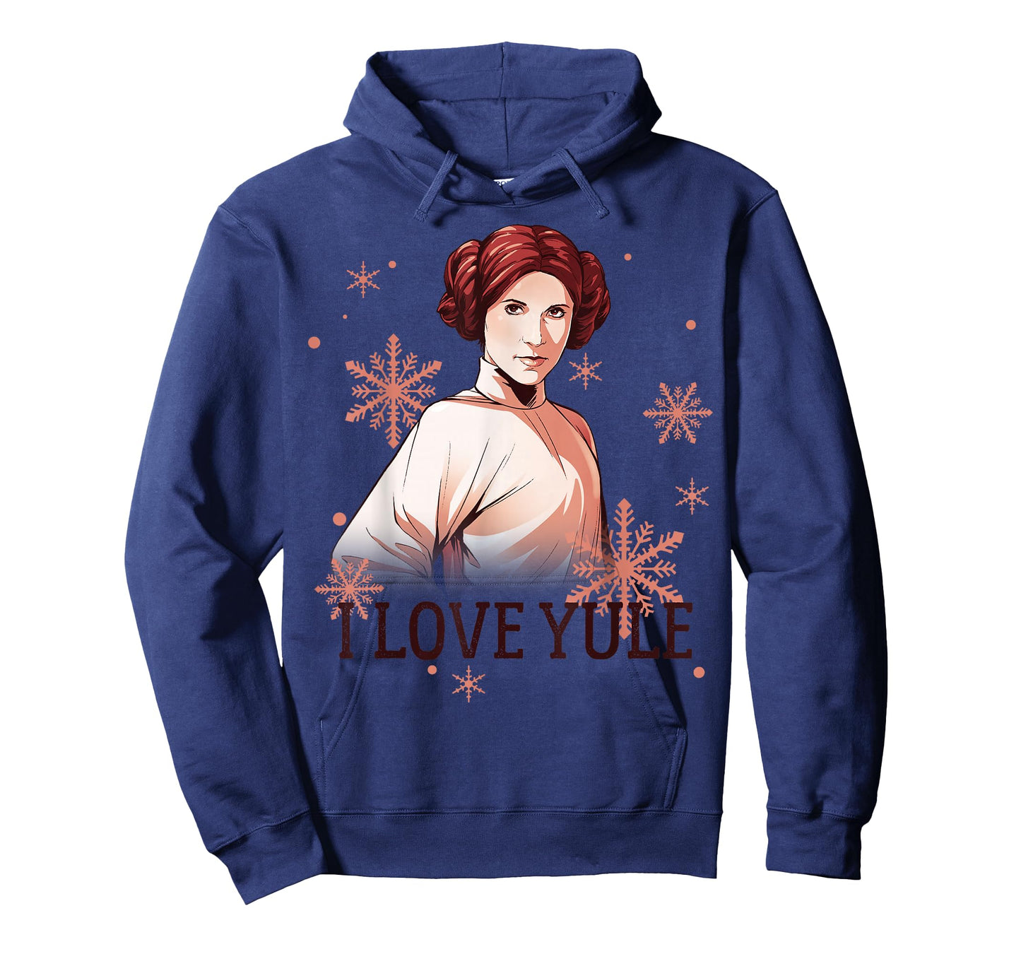 Star Wars Leia I Love Yule Christmas Snowflake T-Shirt T-Shirt