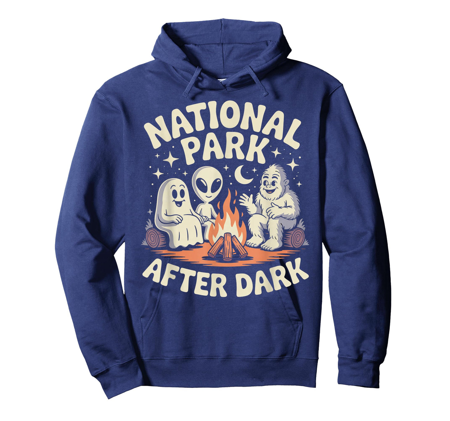 National Park After Dark Camping Alien Bigfoot Ghost T-Shirt