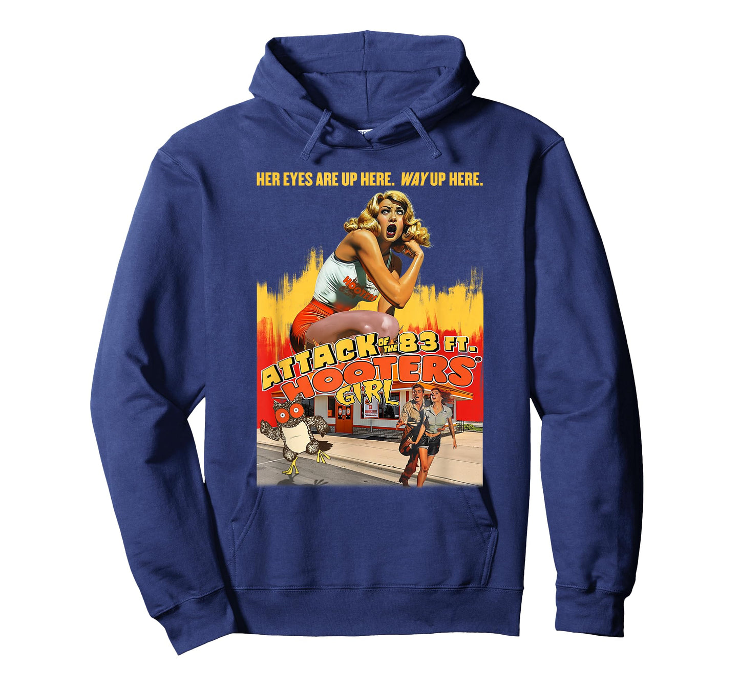 Hooters Attack of The 83ft Hooters Girl Funny B-Movie Retro T-Shirt