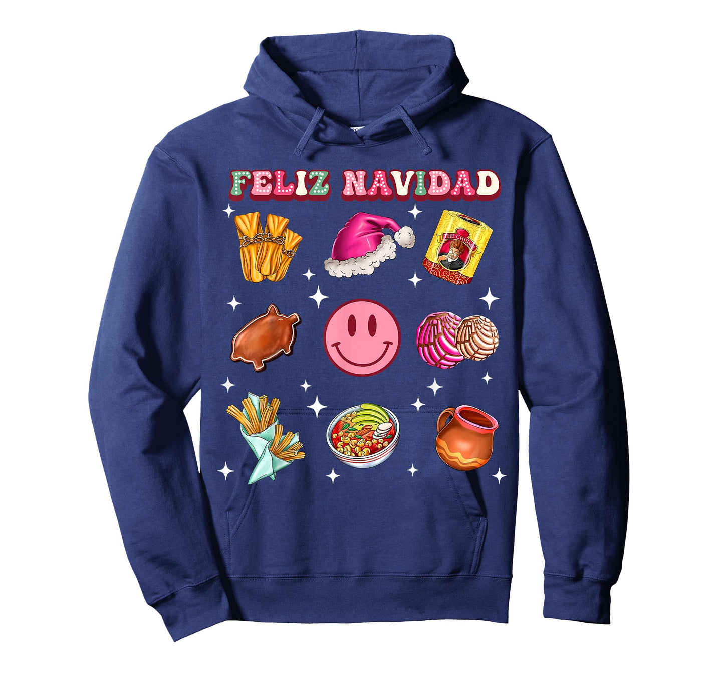Feliz Navidad Mexican Christmas Mexico Food Men Women Kids T-Shirt