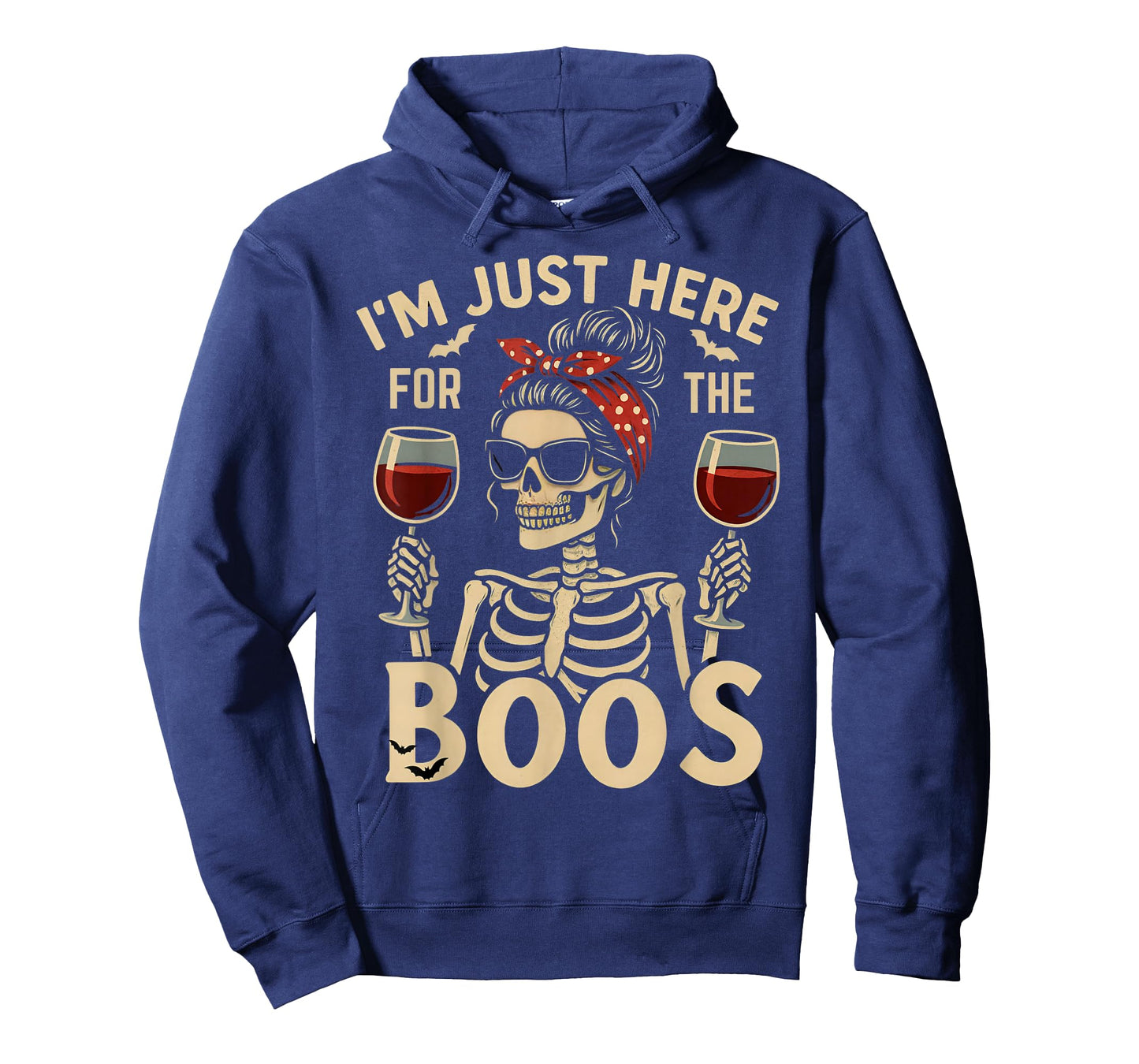Iโm Just Here for The Boos Funny Skeleton Halloween Costume T-Shirt
