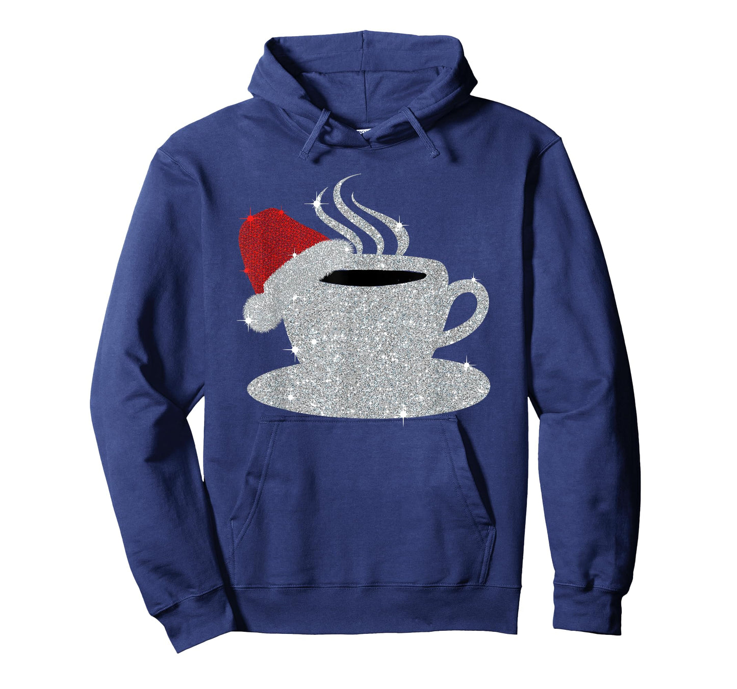Christmas Hot Coffee Cup Santa's Hat Xmas Holidays Gift Tee T-Shirt