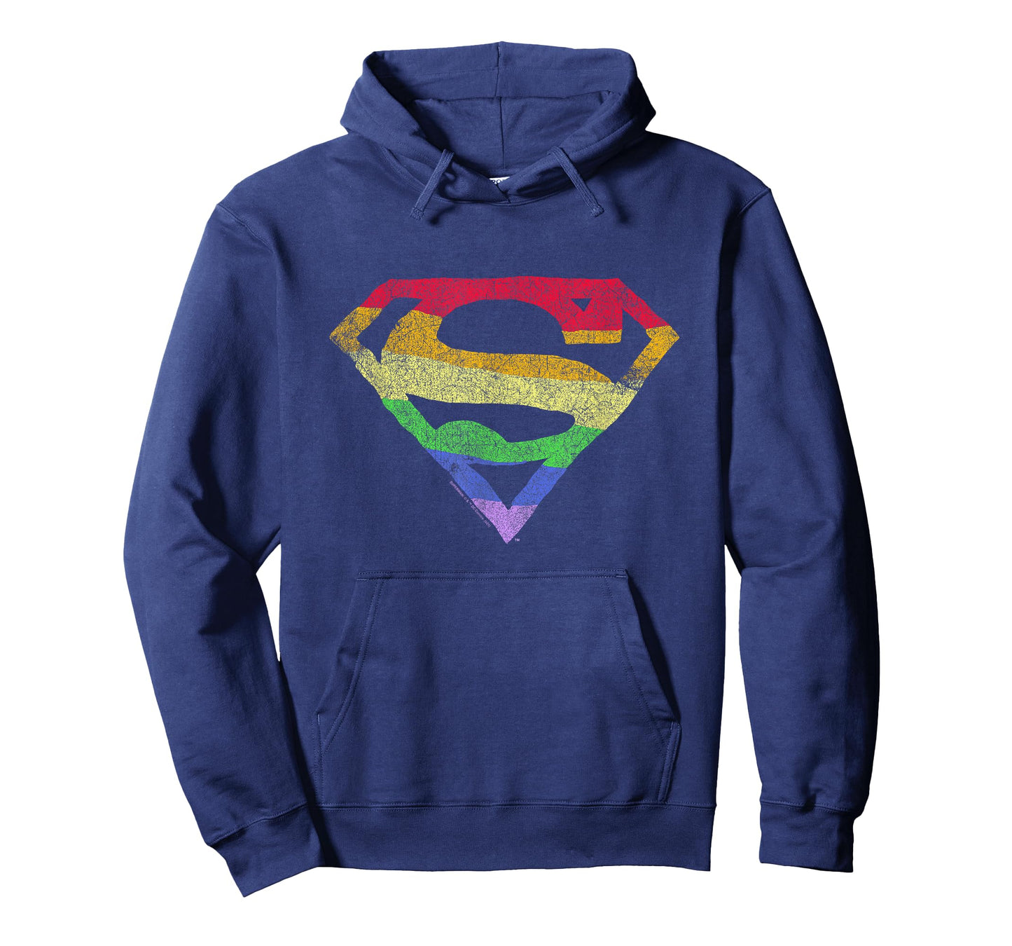 Superman Rough Rainbow Pride logo T-Shirt