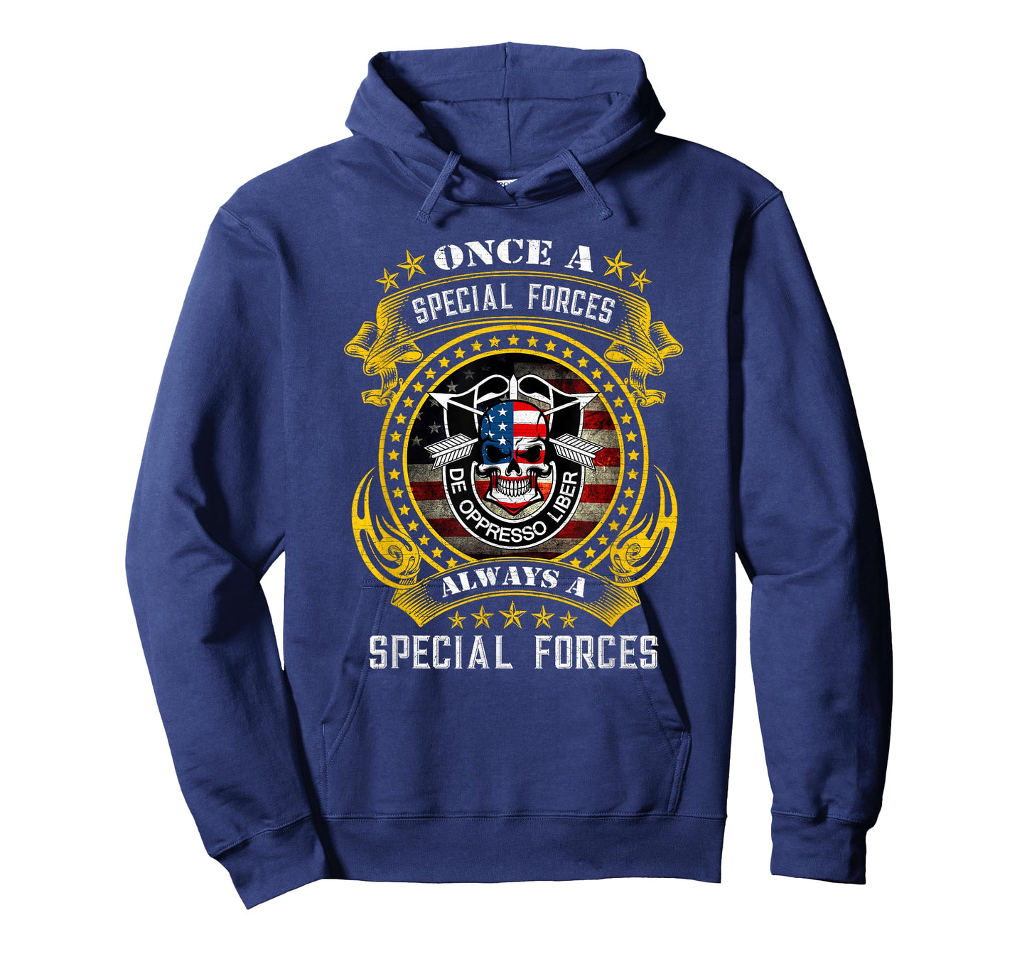 US Army Special Forces De Oppresso Liber Green Beret Skull T-Shirt