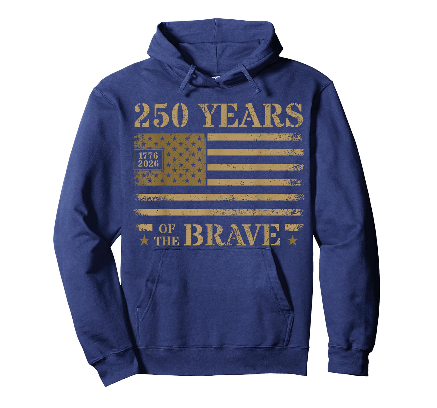 250 Quarter Millennium of The Brave Rugged Flag for Men T-Shirt