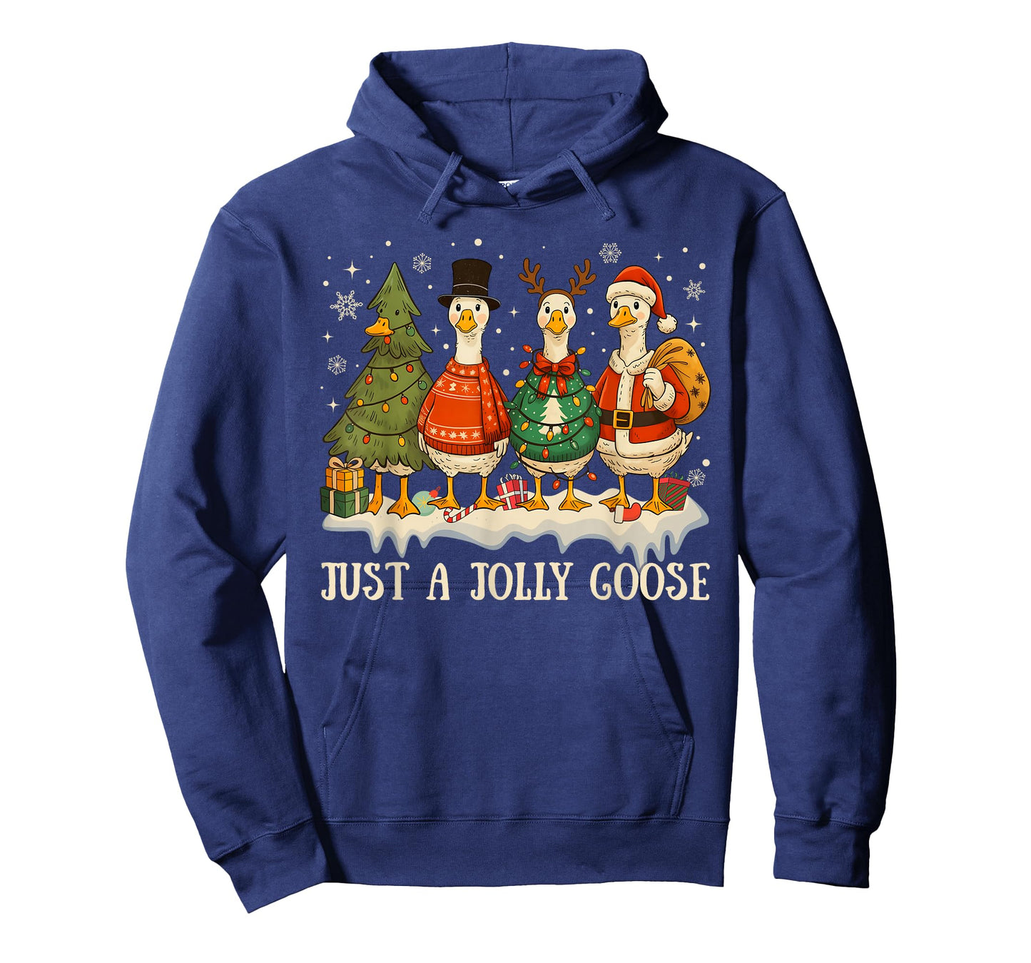 Just A Jolly Cute Goose Funny Merry Goosemas Christmas Xmas T-Shirt