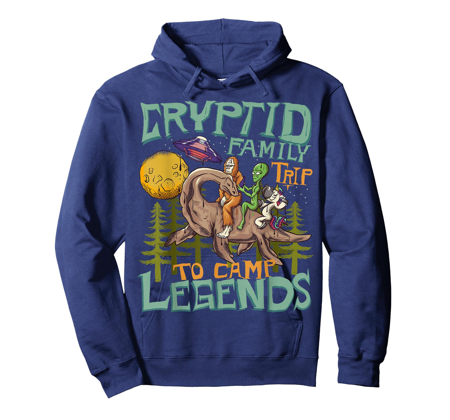 Funny Bigfoot Nessie Unicorn Alien - UFO - Cryptid Legends T-Shirt