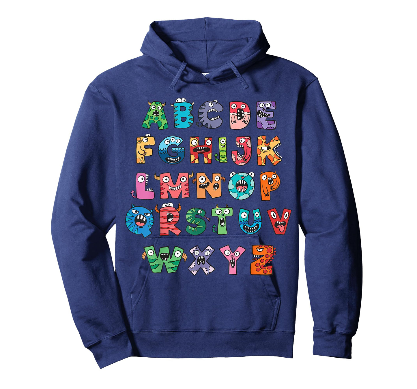 ABC Cute Monster Alphabet Halloween Teacher Costume Kids T-Shirt