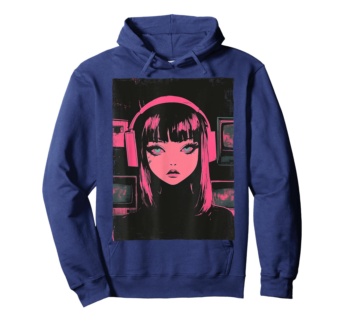 Cute E-girl Anime Vaporwave Cyber Goth Distressed Grunge T-Shirt