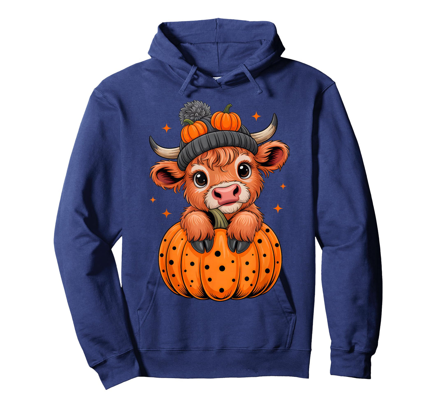 Highland Cow Pumpkin Autumn Halloween Costume Men Women Kids T-Shirt