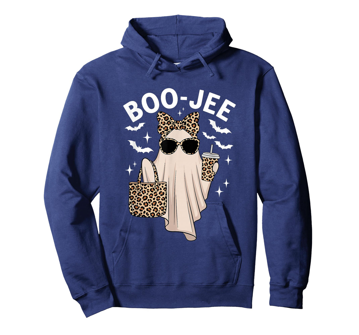 Coquette Leopard Ghost Coffee Boo-JEE Halloween Boujee Ghost T-Shirt