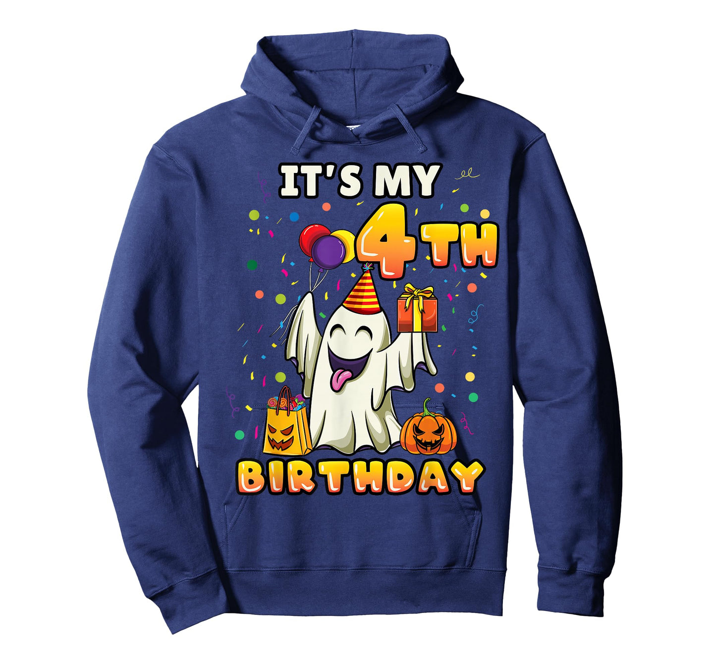 Its My 4th Birthday Ghost Halloween Kids T-Shirt