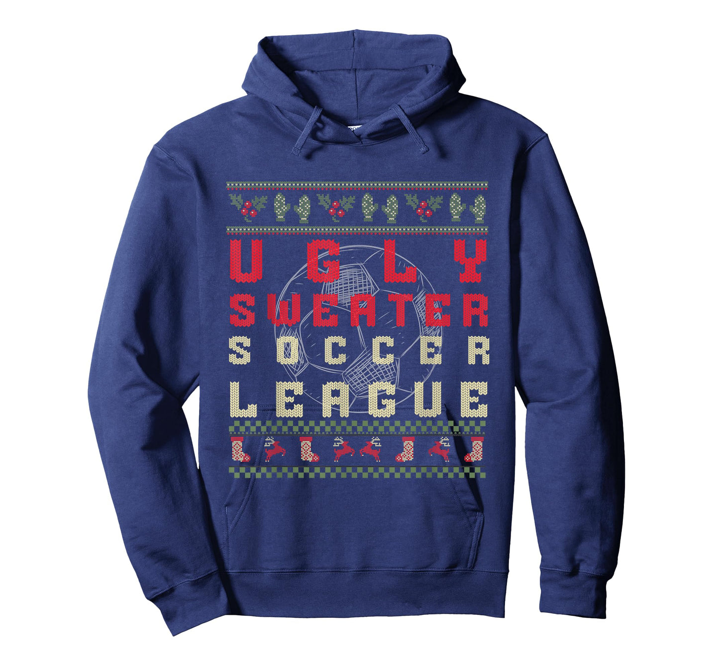 Ugly Christmas Soccer T-Shirt โ Funny Ugly Sweater Shirt T-Shirt