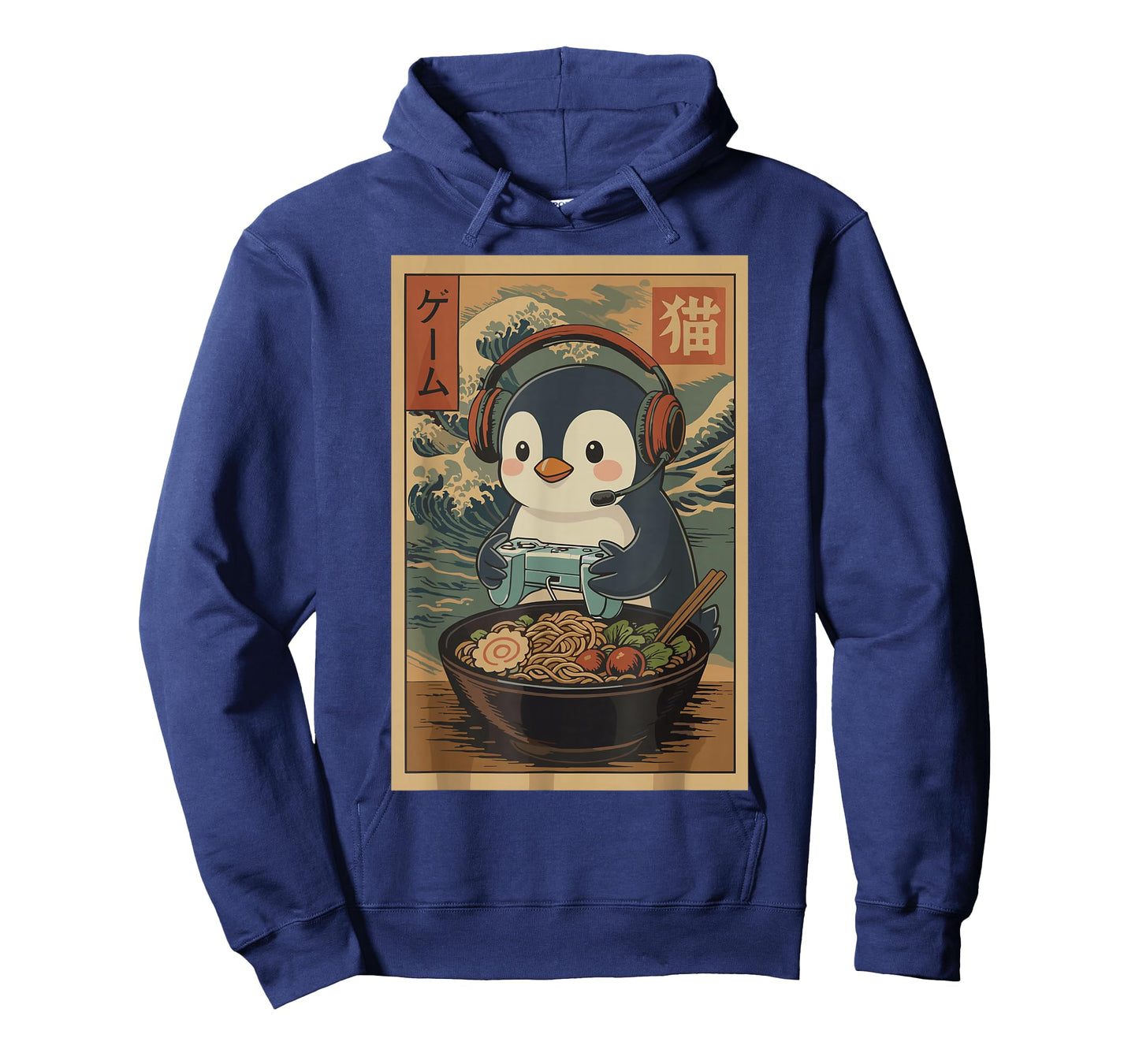 Kawaii Japanese Ramen Penguin Retro Gaming Shirts for Men T-Shirt
