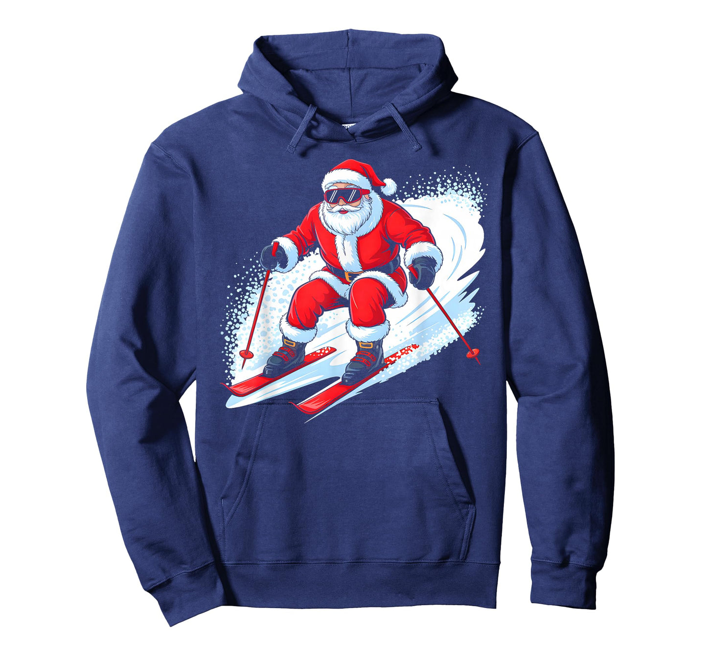 Santa Skiing Funny Christmas Skier Ski Racer Xmas Pajama T-Shirt