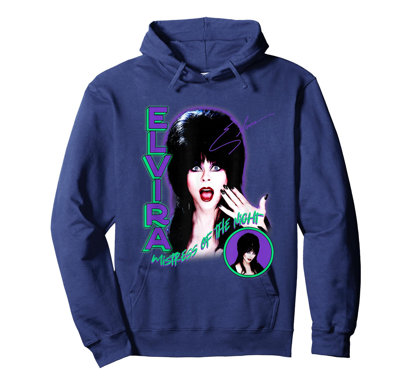 Elvira, Mistress of The Dark Purple and Green Horror T-Shirt
