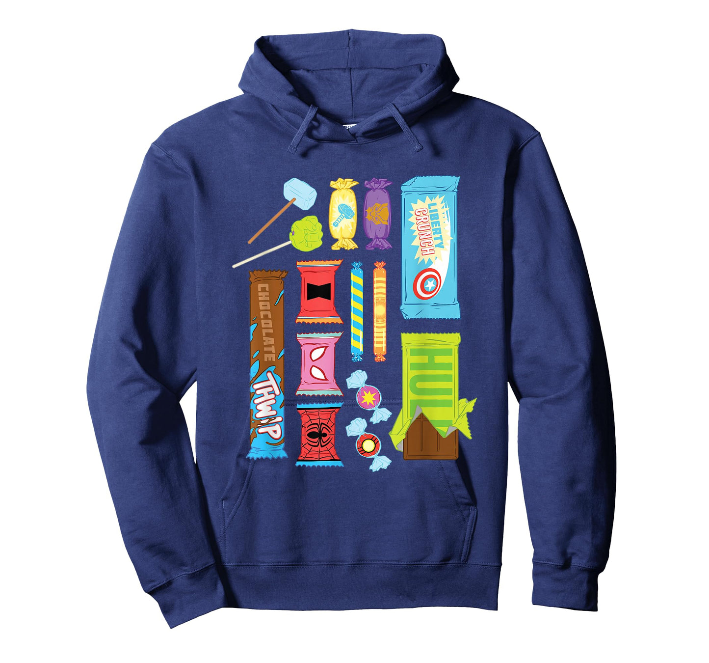Marvel Classic Halloween Super Hero Candy Assortment Retro T-Shirt