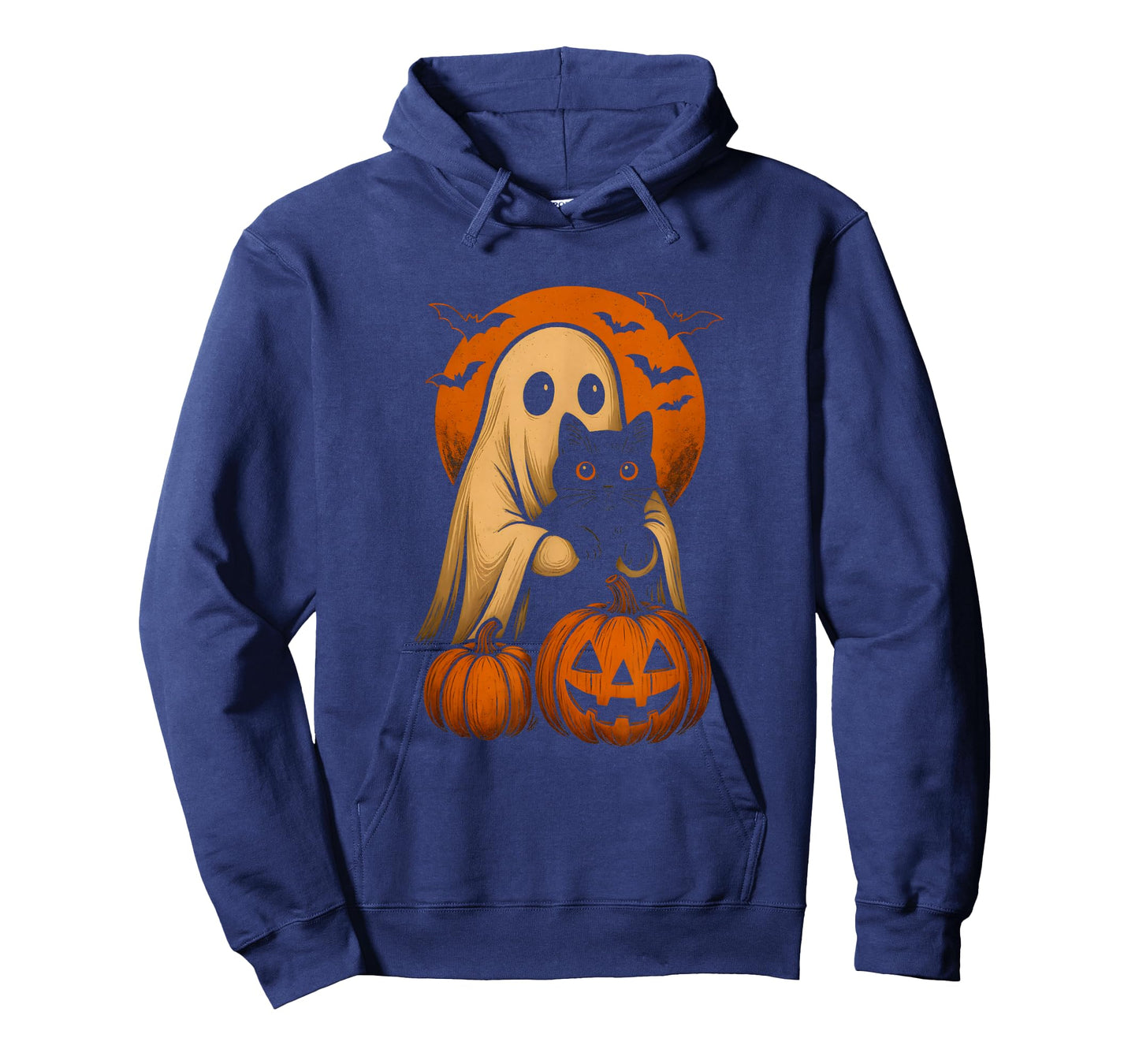Cute Ghost and Cat with Pumpkin for Halloween Costume Party T-Shirt
