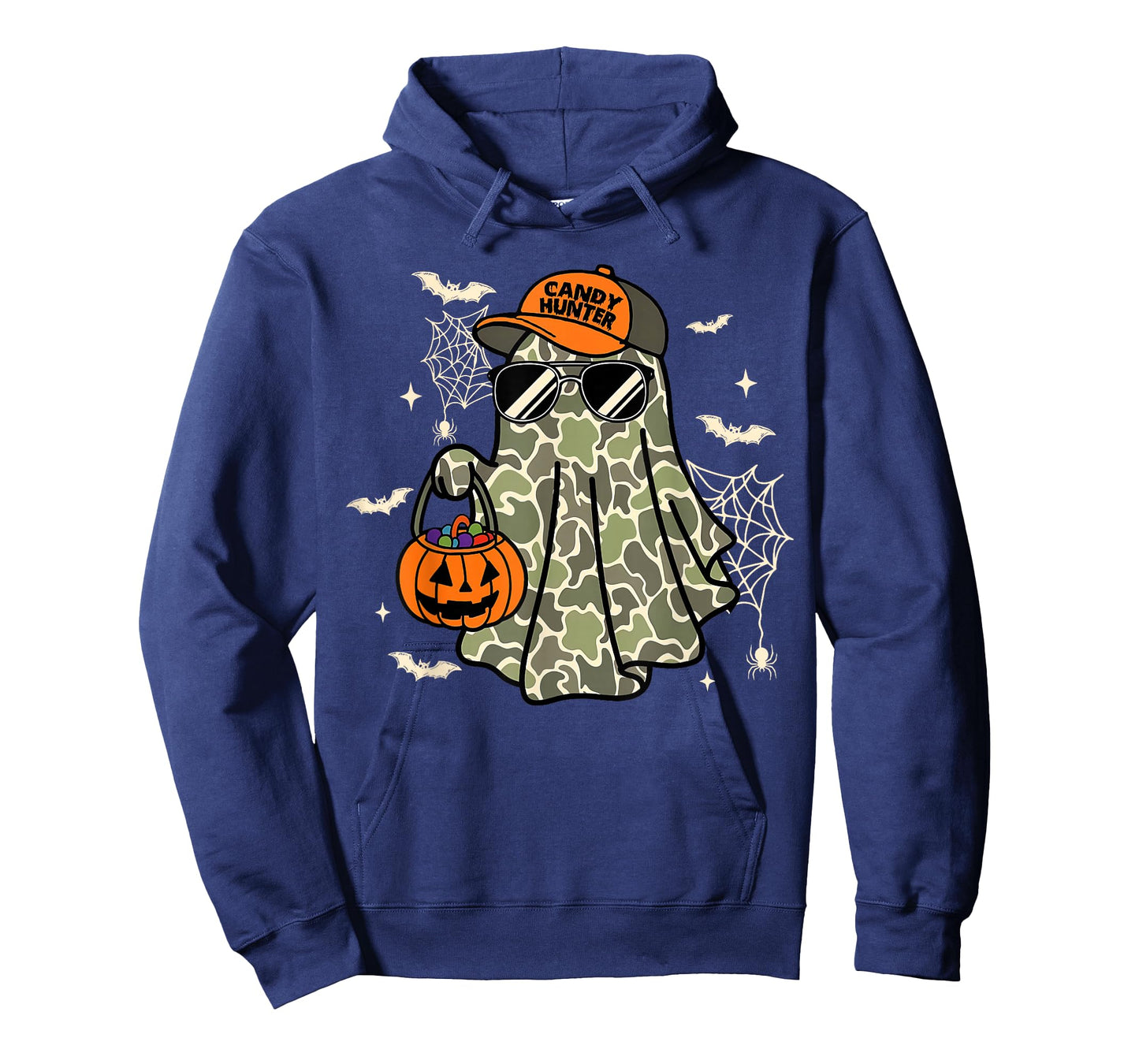 Camo Ghost Candy Hunter Halloween Spooky Dude Funny Boys Kid T-Shirt