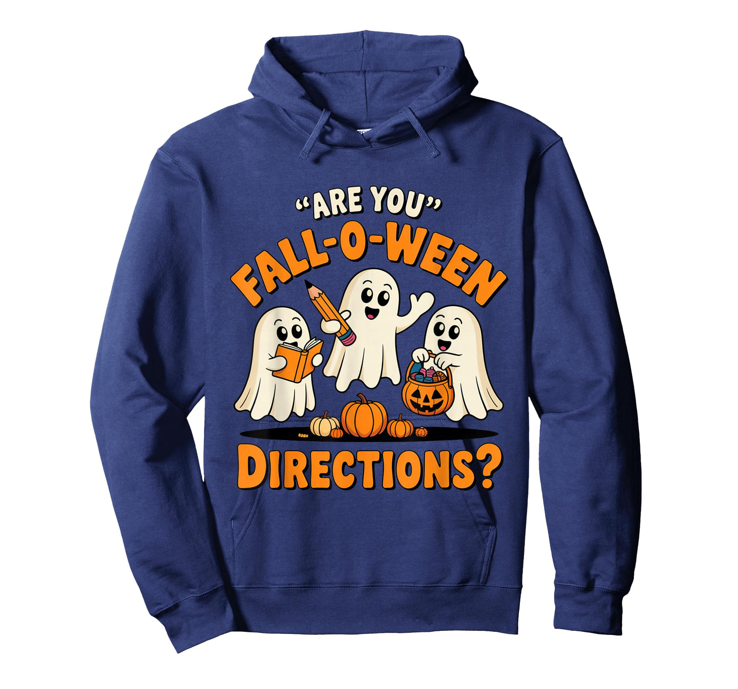 Retro are You Fall O Ween Directions Teacher Halloween Ghost T-Shirt