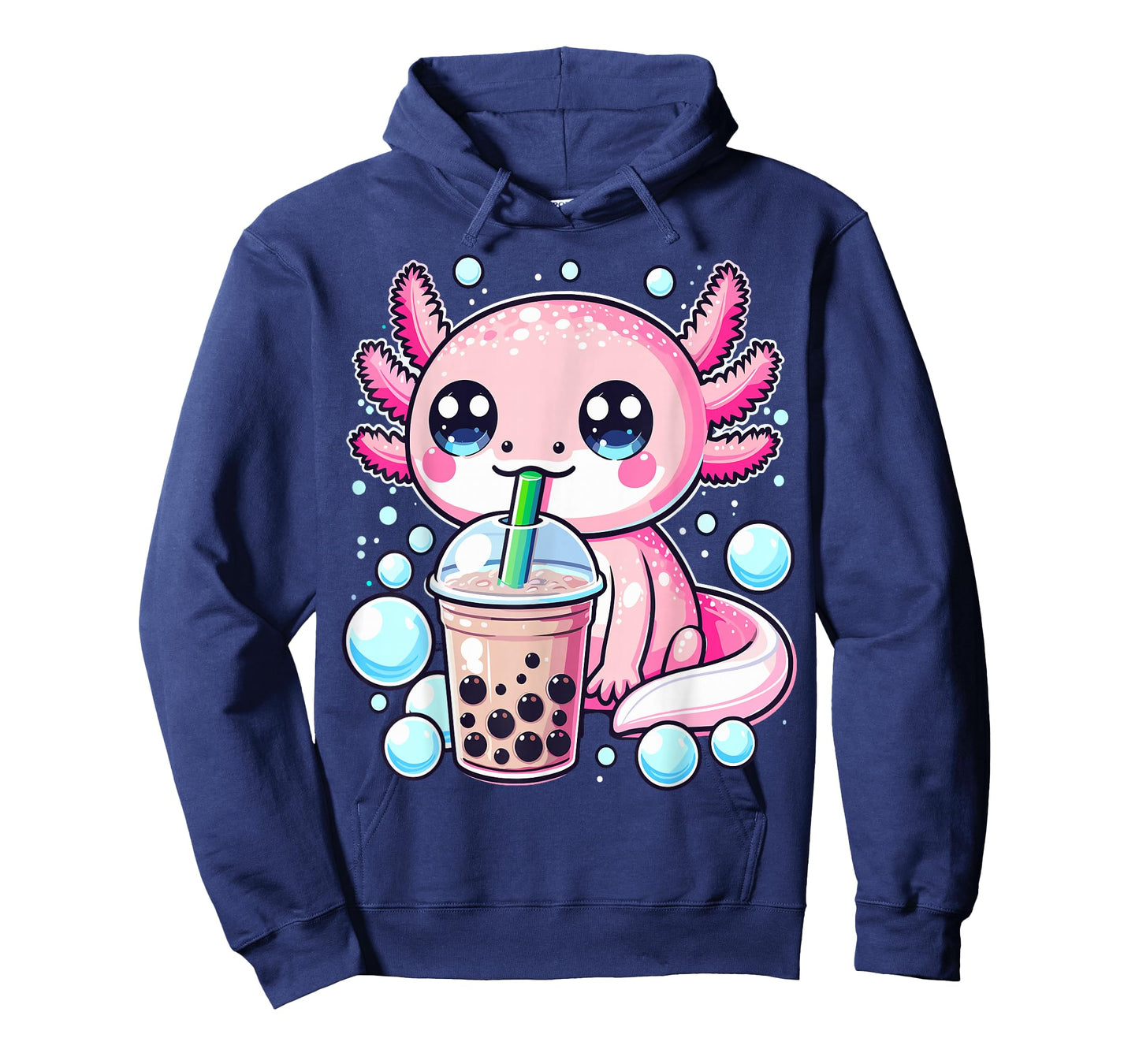 Axolotls Bubble Boba Tea Anime Cute Kawaii Axolotl T-Shirt