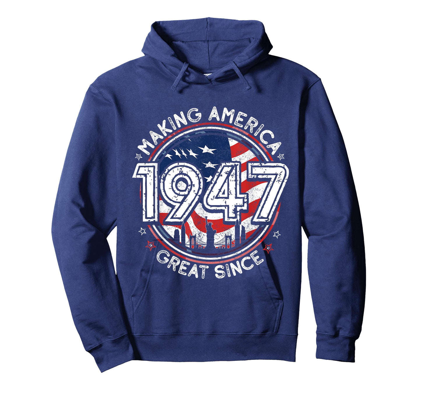 Making America Great Since 1947 American Flag Birthday T-Shirt