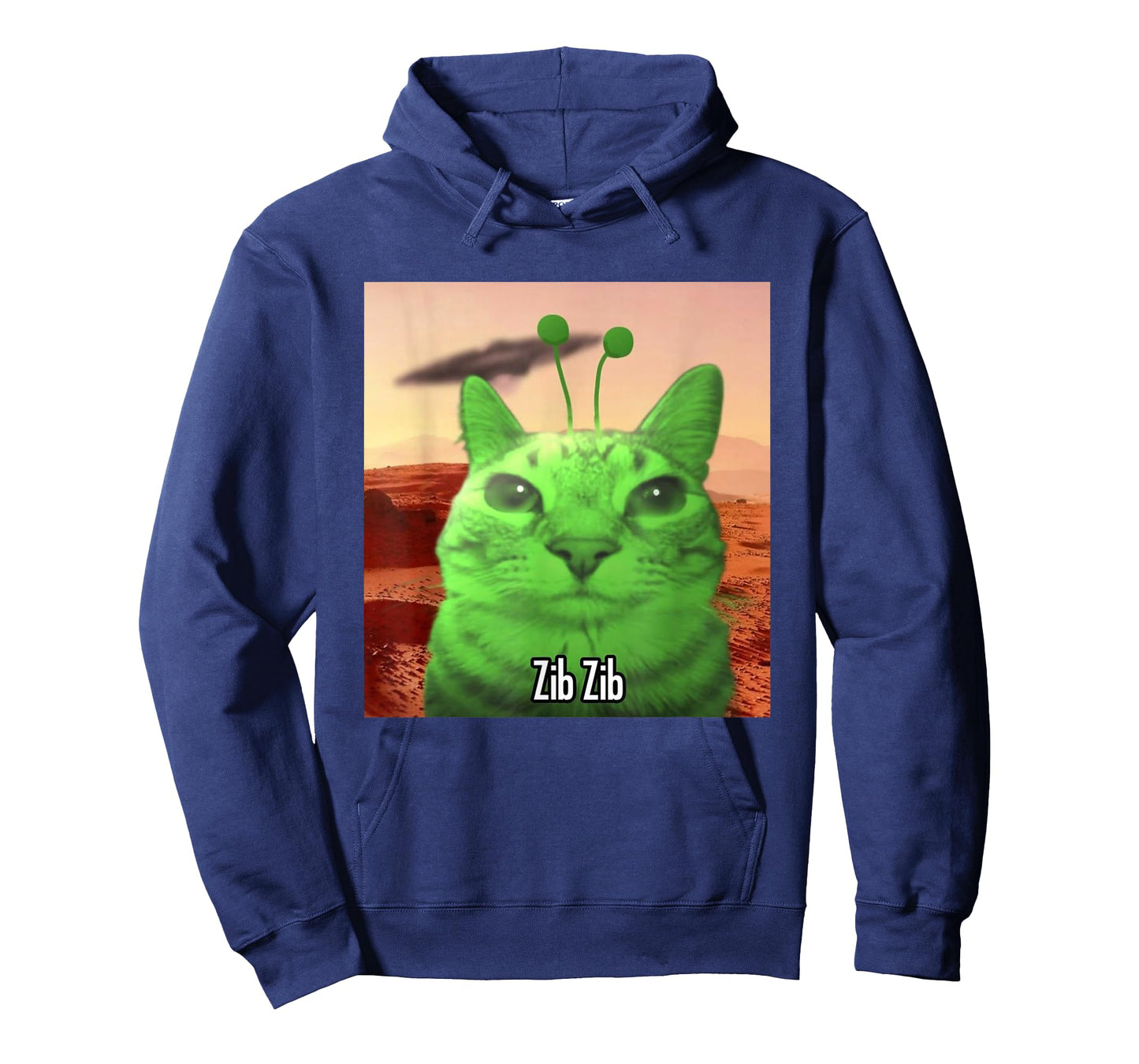 Alien Cat Meme Y2k Funny Space Y2k Meme Silly Cat Men Women T-Shirt