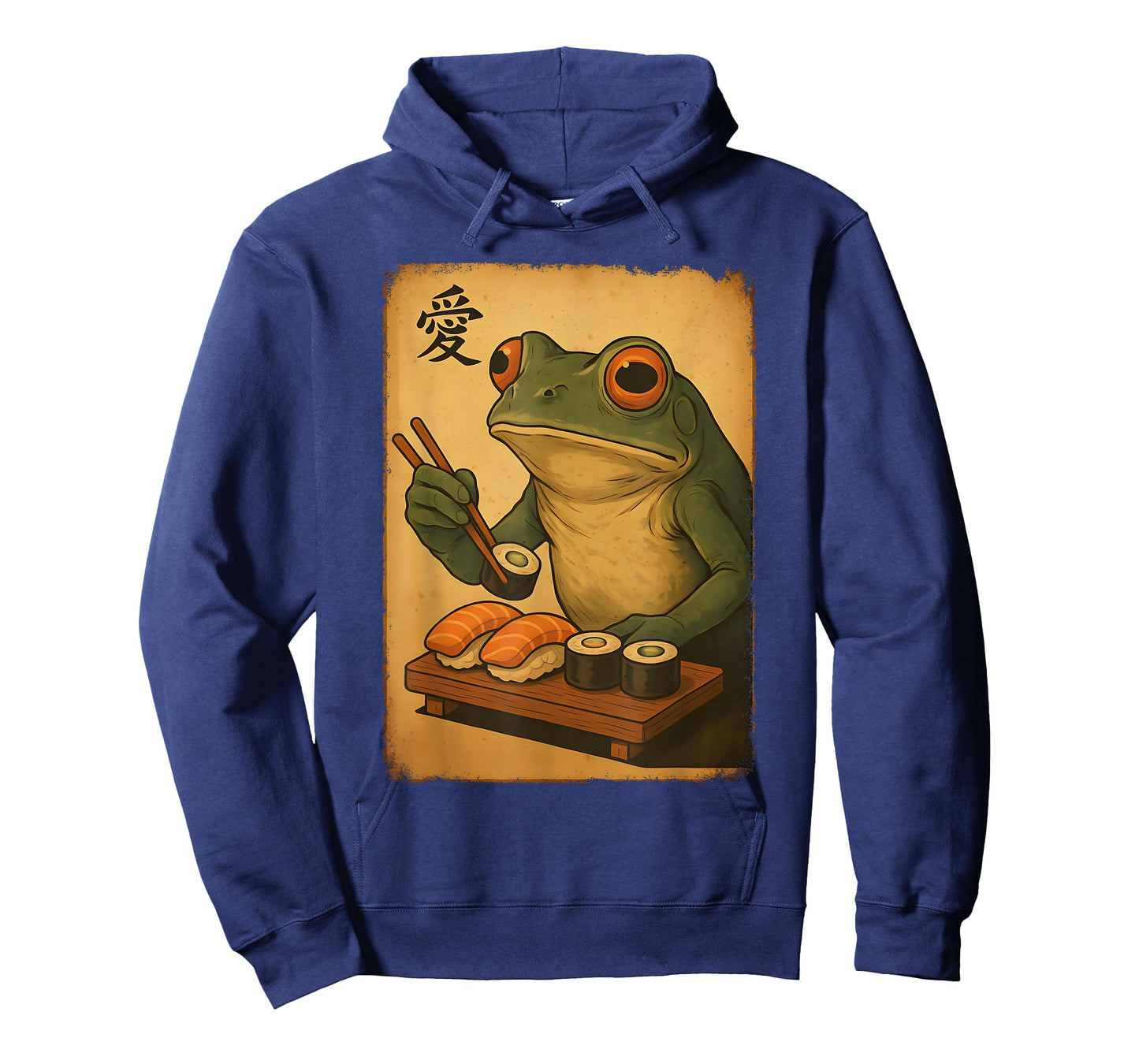 Cute Kawaii Frog Eating Sushi Funny Japanese Frog Graphic T-Shirt