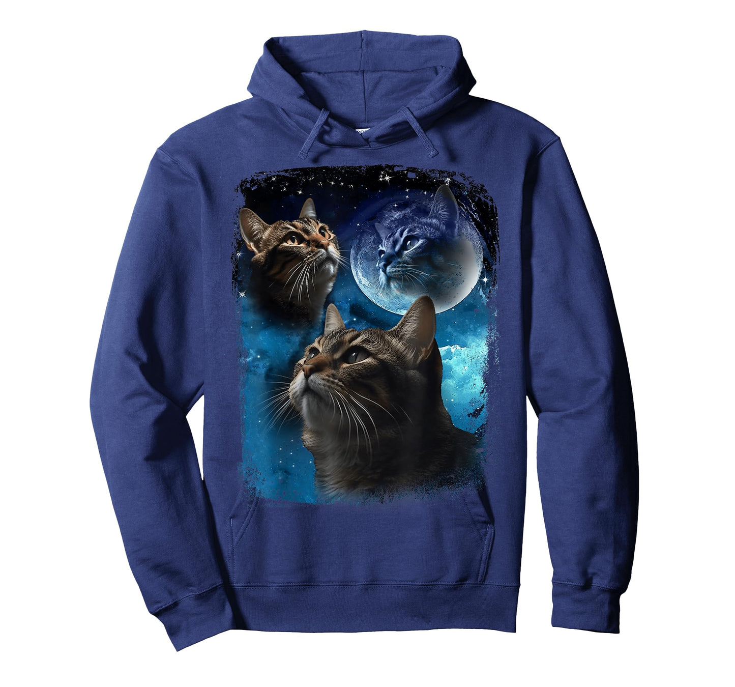 Cats Howl at Moon Funny Vintage Three Cat Howling Wolf Meme T-Shirt