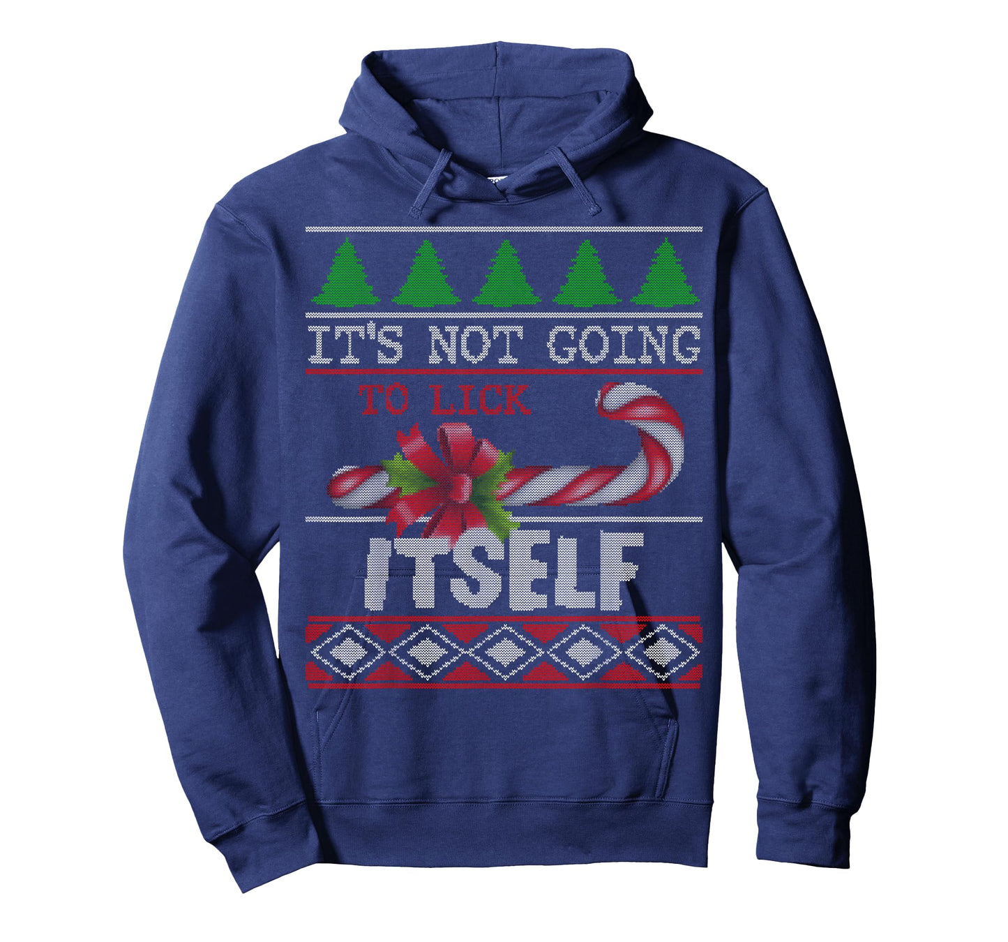 Funny Candy Cane Naughty Ugly Sweater Humor Christmas T-Shirt