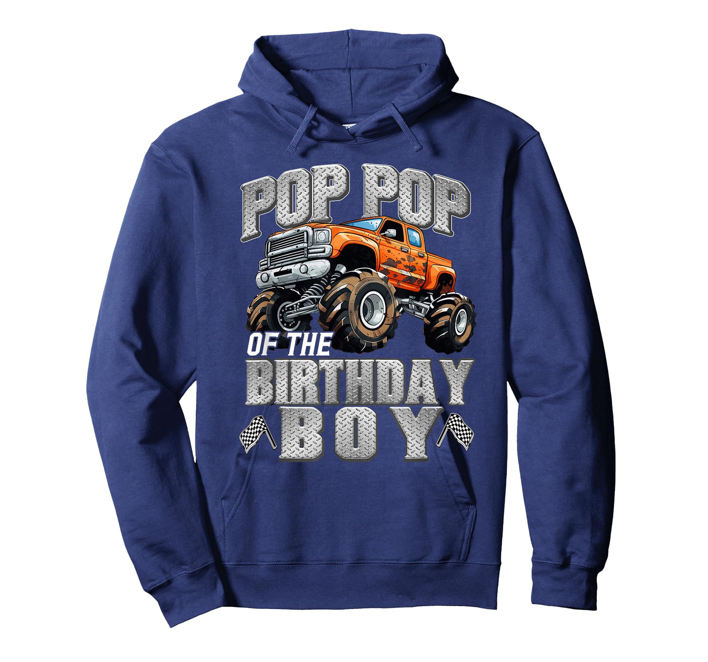 Pop Pop of The Birthday Boy Monster Truck Birthday Family T-Shirt