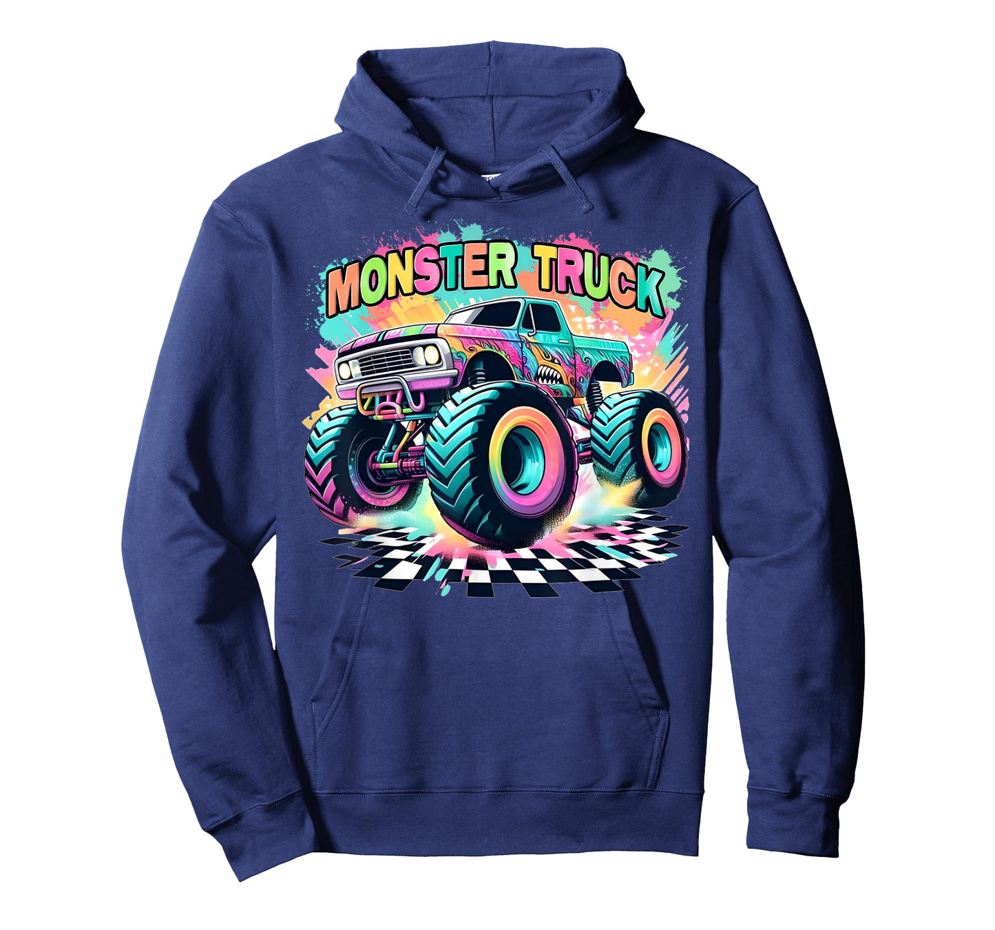 Monster Truck Colorful Birthday Party Retro Trucks Car Lover T-Shirt