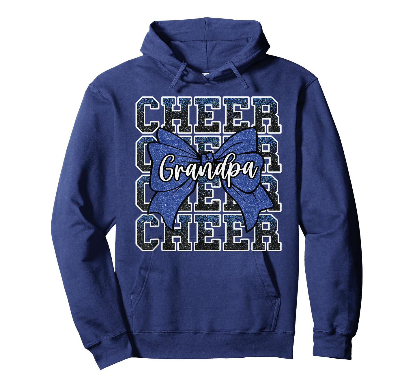 Cheer G-Pa Grandpa Bow Sport Cheerleader Cheerleading Blue T-Shirt