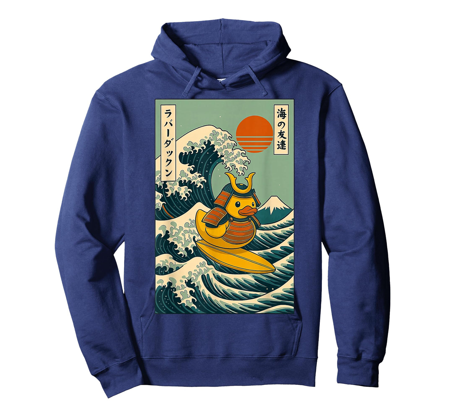 Rubber Duck Samurai Surfing Japanese Wave Katana T-Shirt
