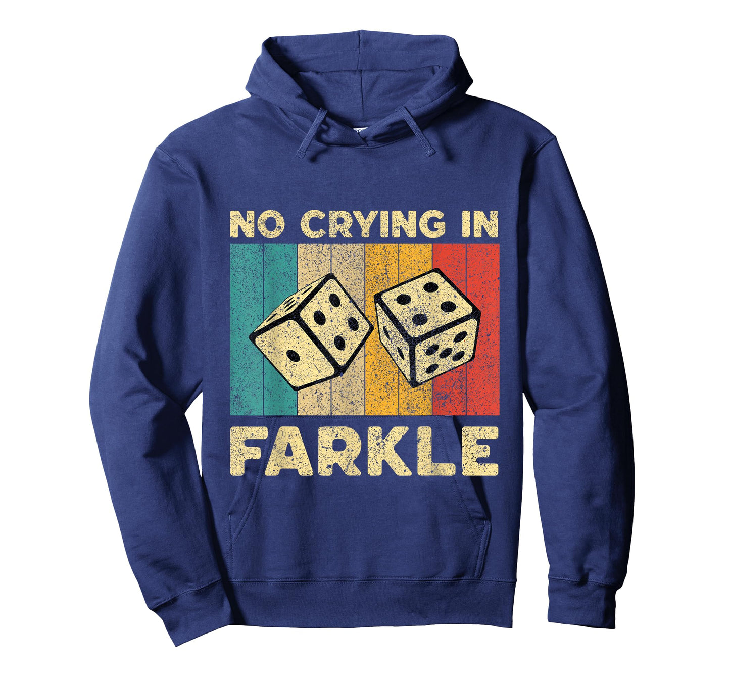 No Crying In Farkle Vintage Farkle Dice Game Mens Womens T-Shirt