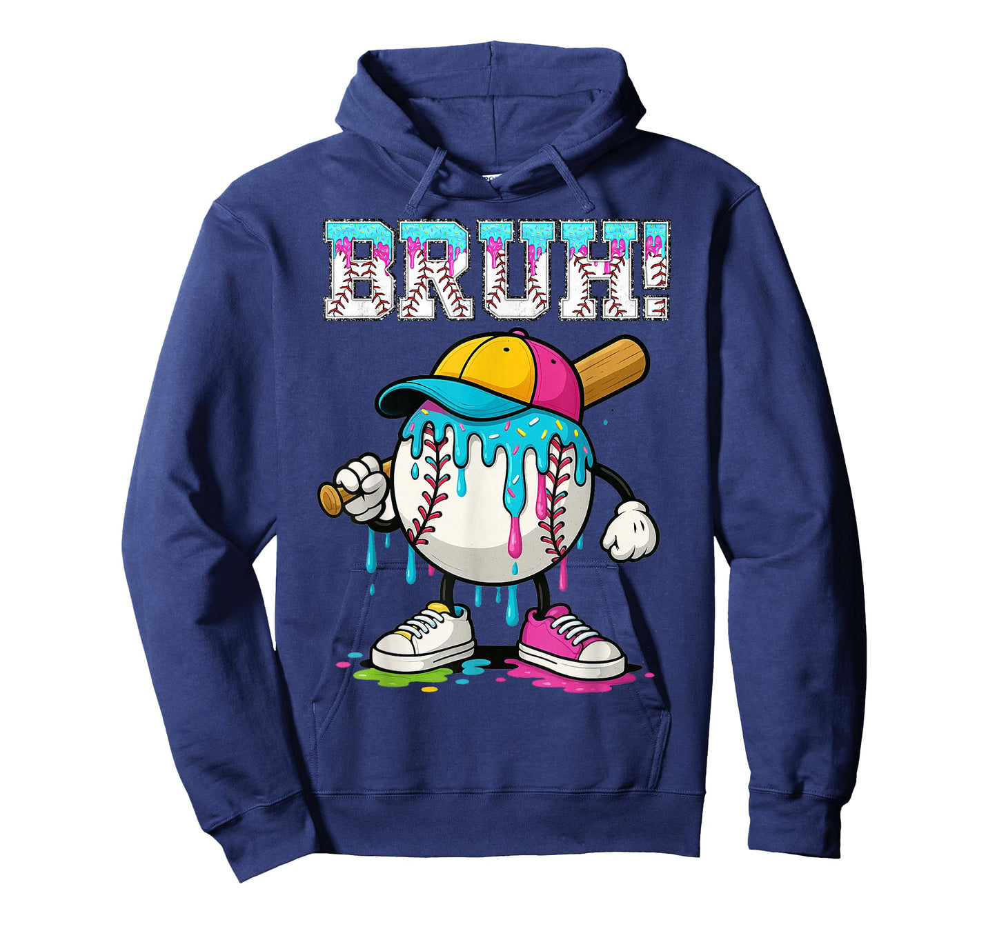 Baseball Drip Boys Bruh Ice Cream Bruh Meme For Son Grandson T-Shirt