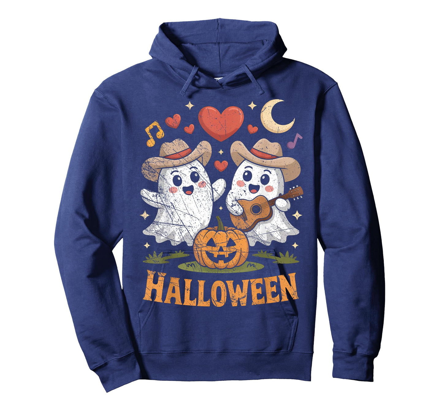 Ghost Playing Guitar for Halloween Lovers T-Shirt