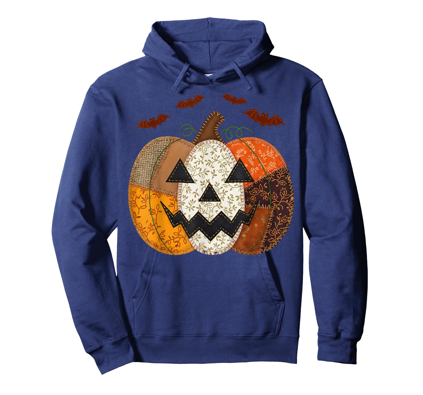 Vintage Pumpkin Patchwork Halloween Fall Aesthetic T-Shirt