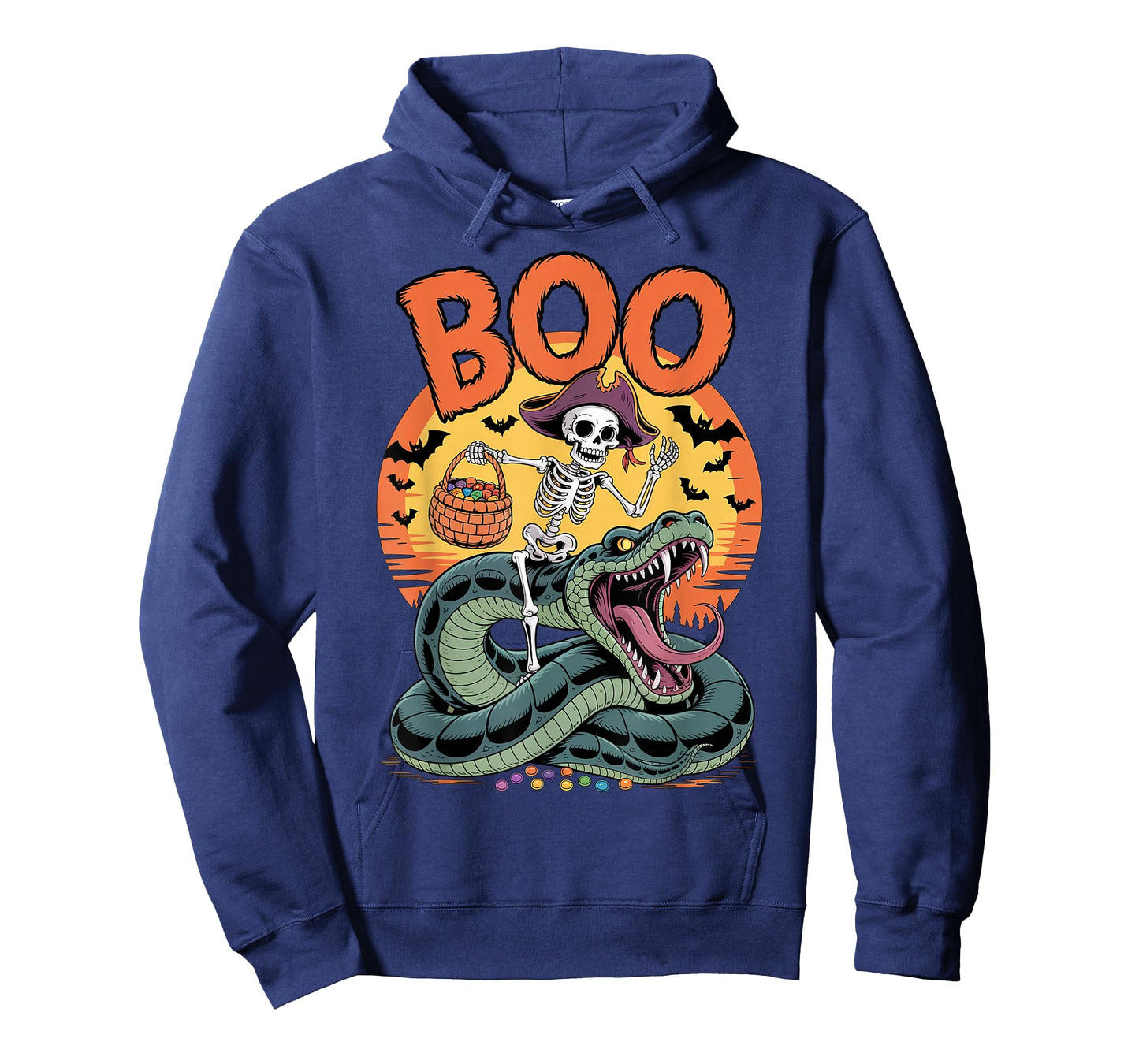 Spooky Snake Costume on Boo Anaconda Snake Halloween T-Shirt