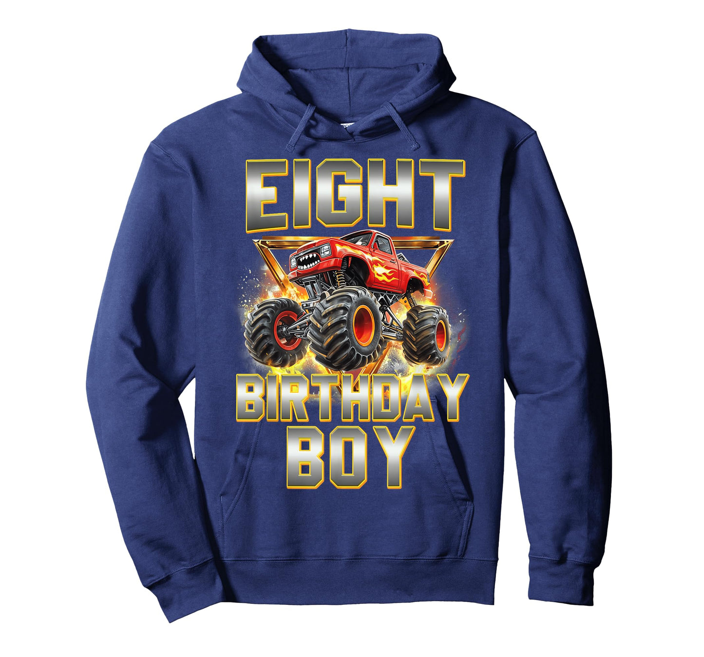 I'm Eight Year Old 8th Birthday Boy Monster Truck Are My Jam T-Shirt