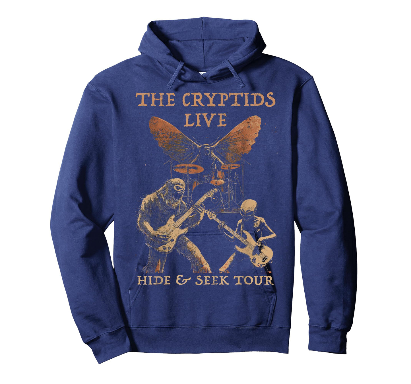 The Cryptids Live Bigfoot Alien Mothman UFO Heavy Metal Rock T-Shirt