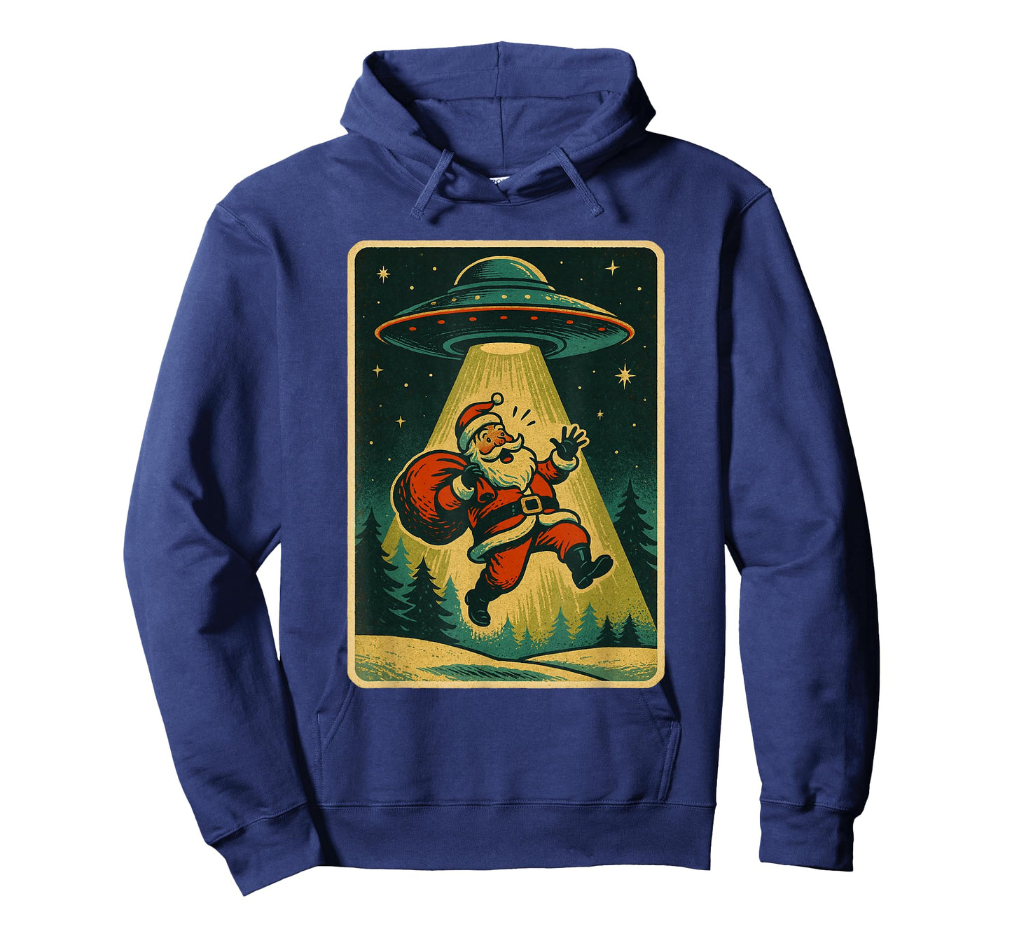 Alien Abduction Santa Christmas Men Women Kids Xmas T-Shirt