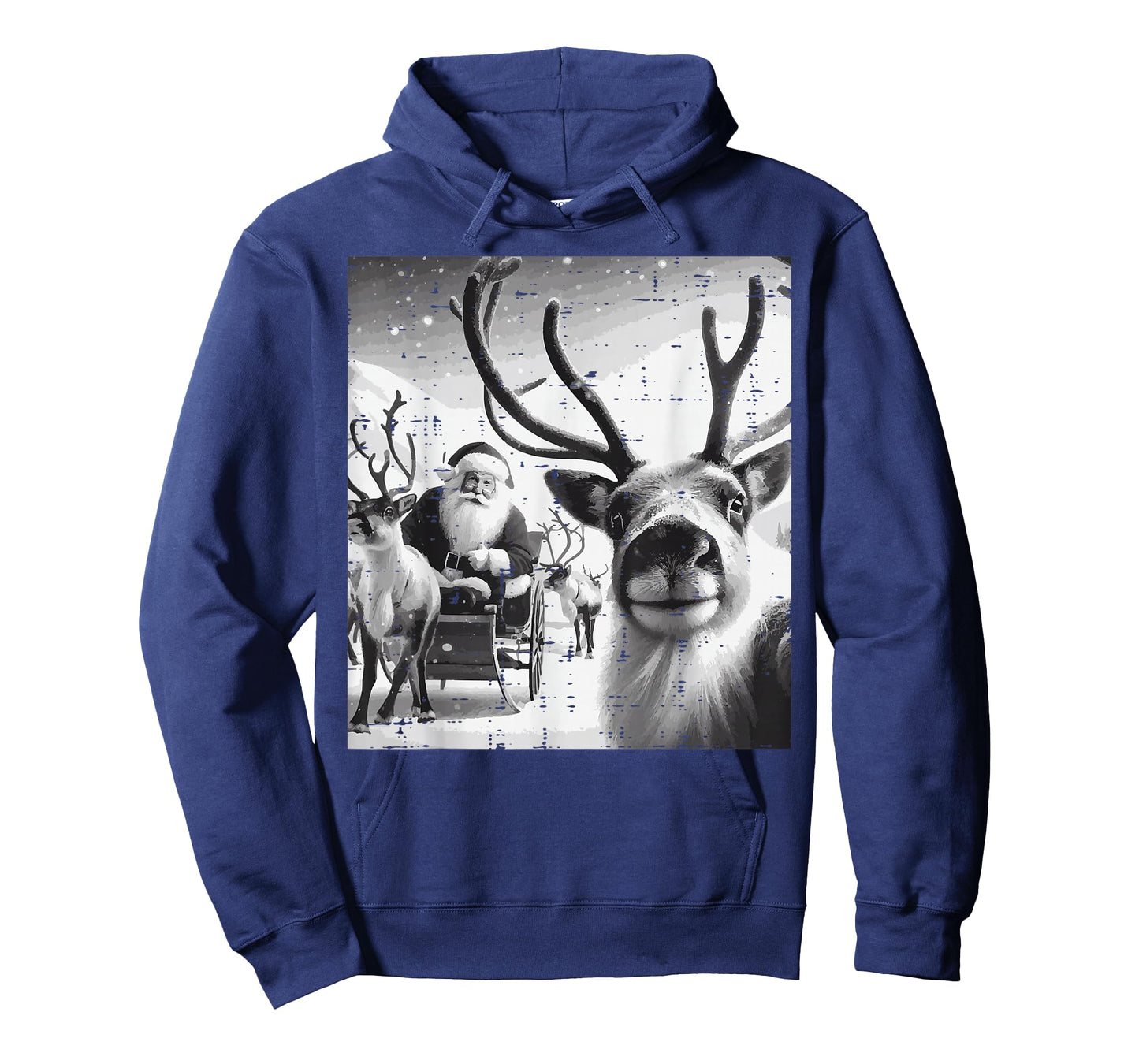 Christmas Reindeer Santa Selfie Funny Xmas Men Women Kids T-Shirt