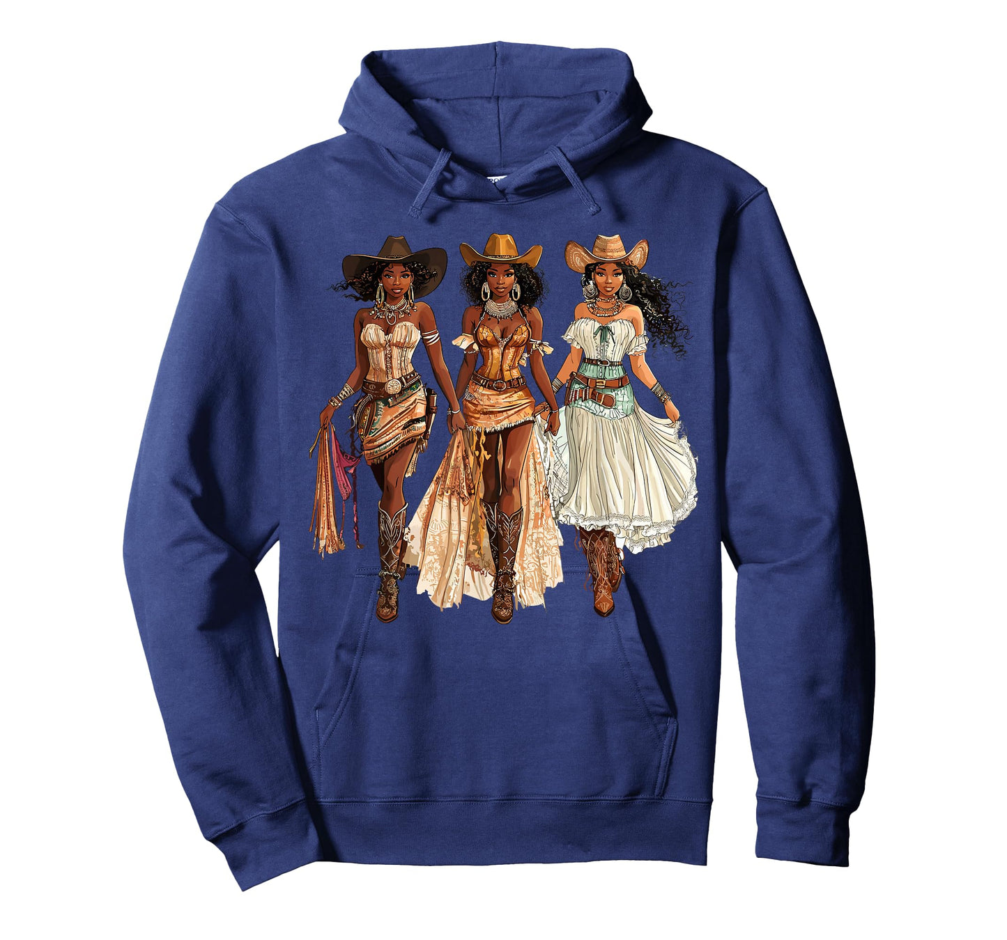 Black African American Cowgirl Western Country Texas Rodeo T-Shirt