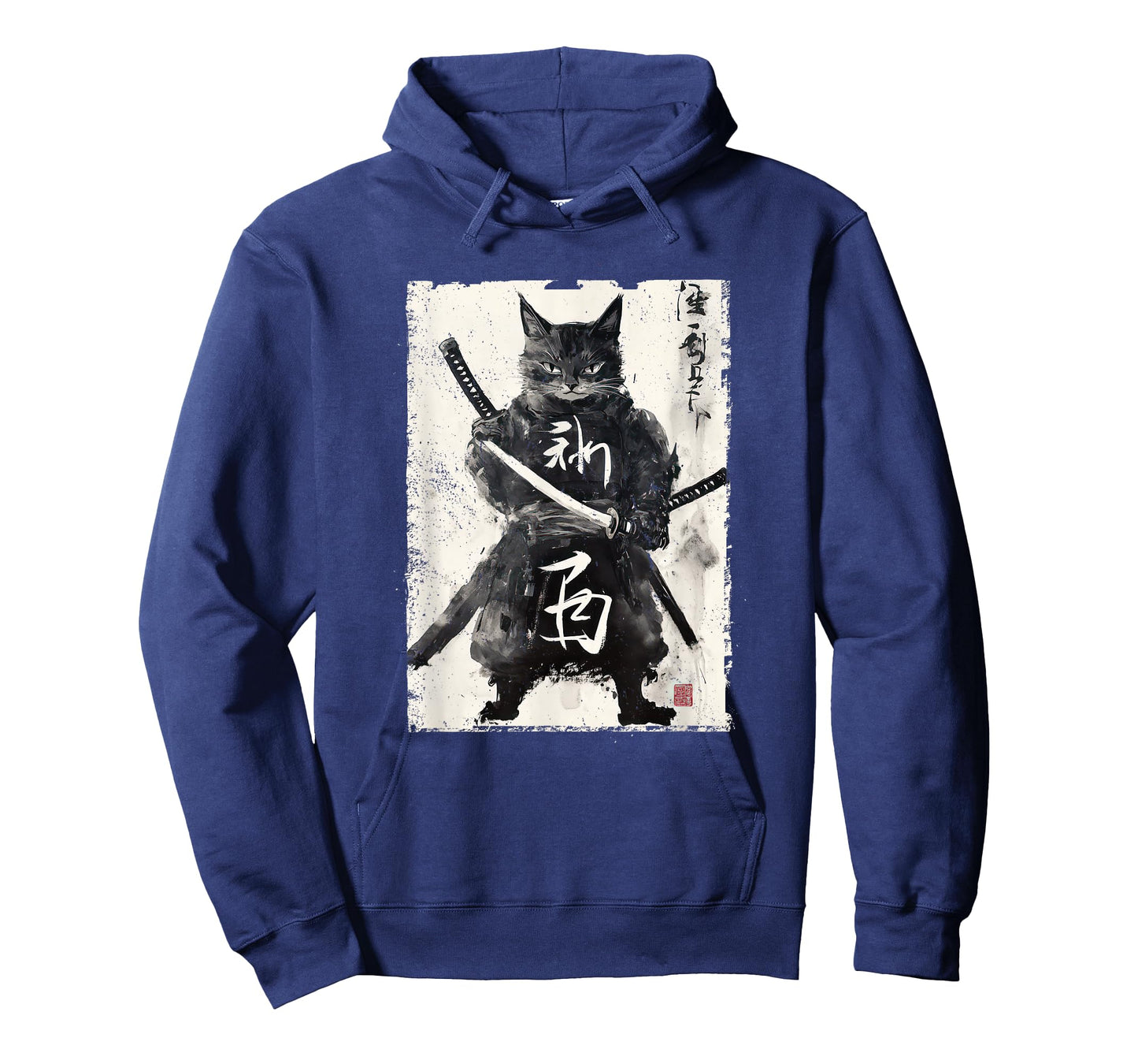 Vintage Samurai Cat Graphic Art Japanese Ukiyo-e Men Women Girls Kids T-Shirt