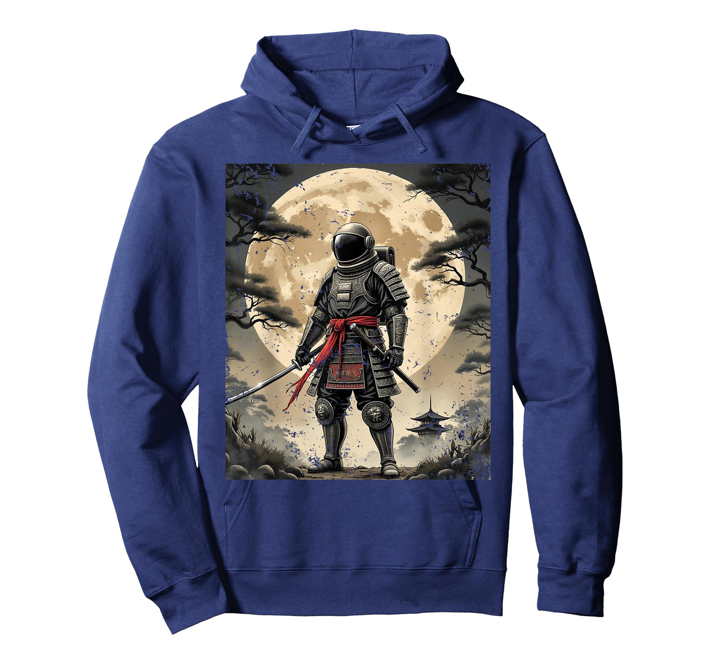 Samurai Astronaut Japanese Moon Vintage Graphic Ukiyo-e Art T-Shirt