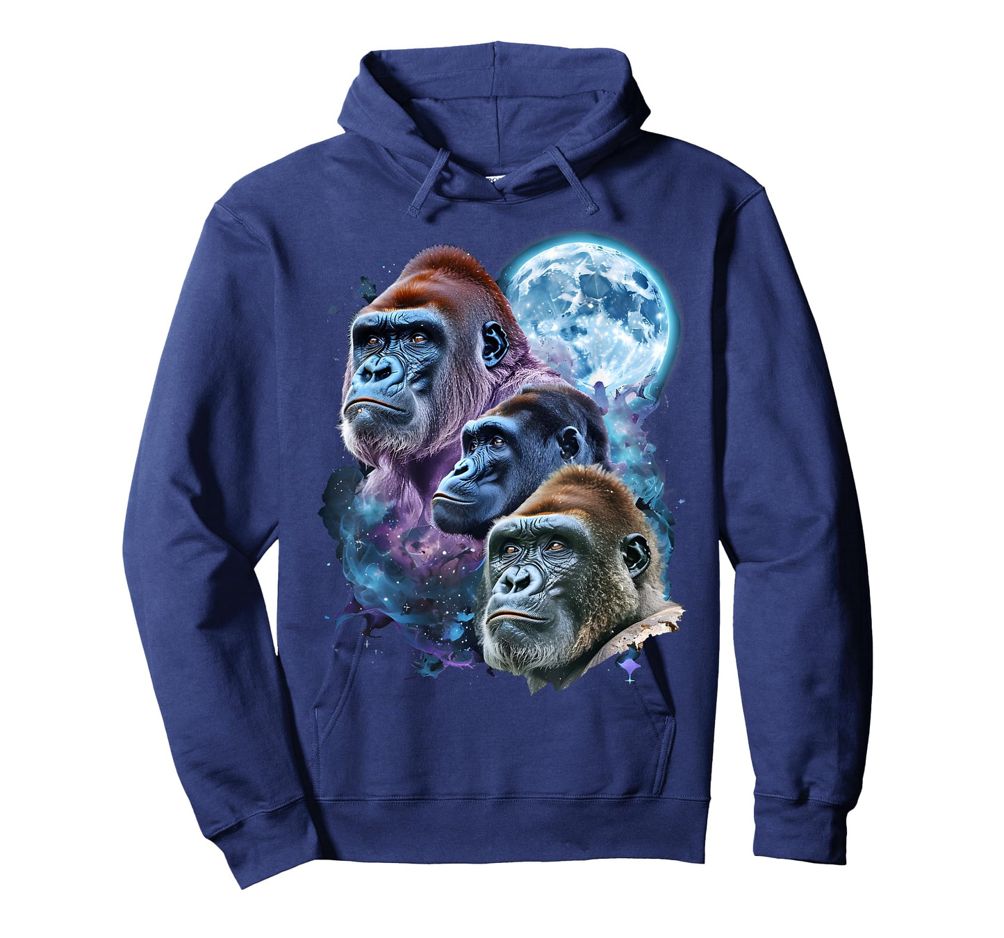 3 Moon Gorilla Funny Great Ape Art Cool Primate Animal Lover T-Shirt