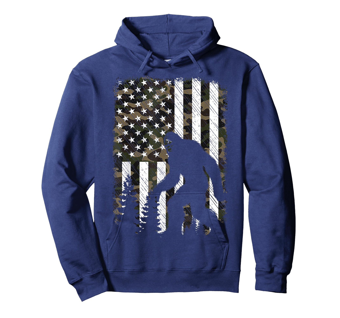 Patriotic Bigfoot Desert Camo American USA Flag Camouflage T-Shirt